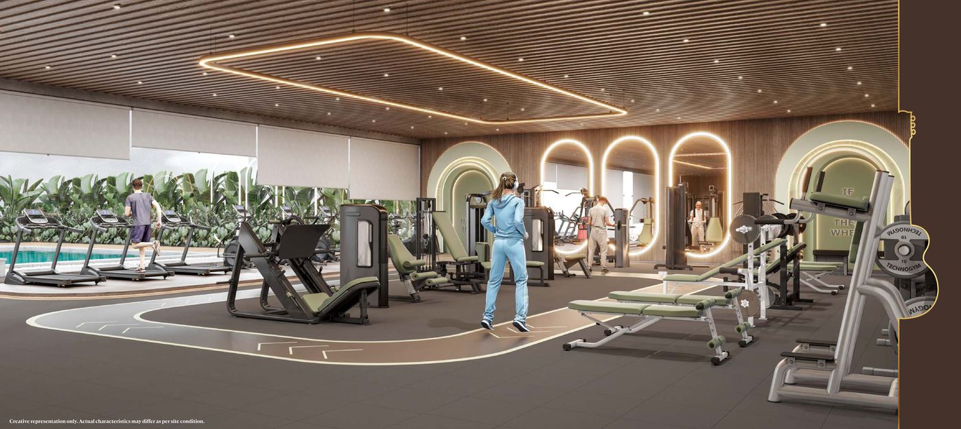 Well-equipped gymnasium
